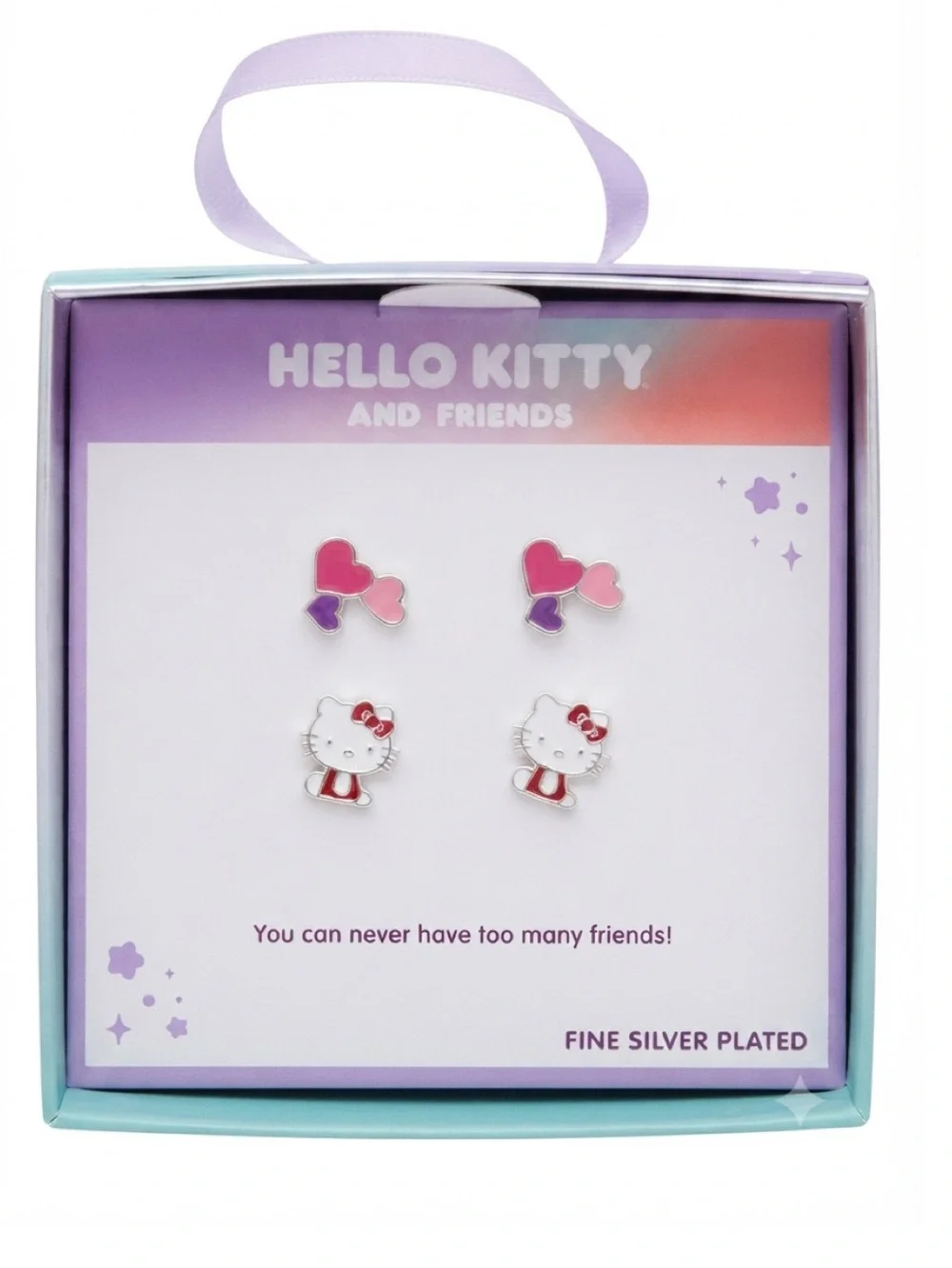 Sanrio Silver Plated Hello Kitty and Friends Stud Earring Set (NWT)